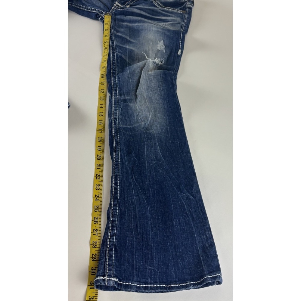 Big Star Jeans Womens 29R Denim Low Rise Sweet Flare Pocket Embroidered - Picture 12 of 16